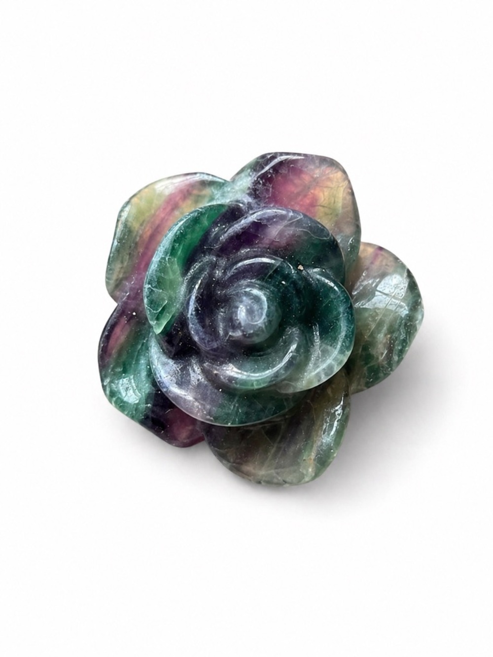 Fluorite Carved Rose